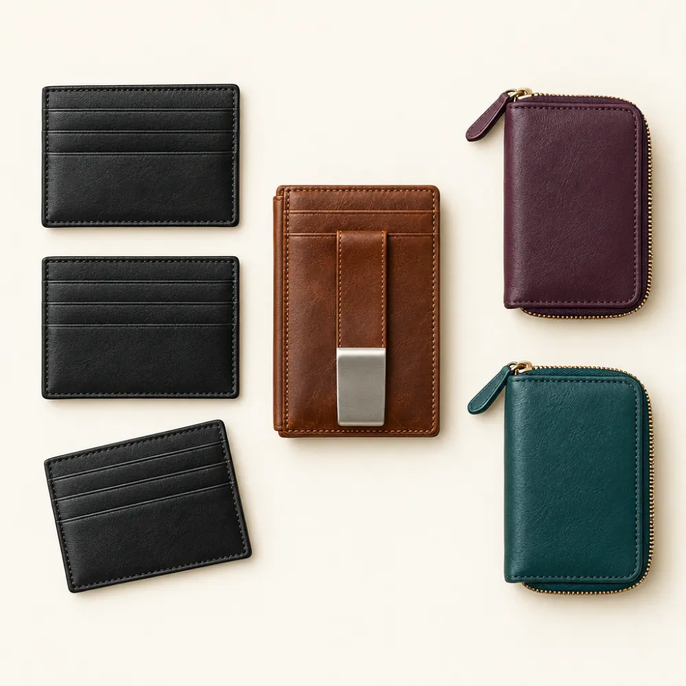 Leather card holders and money clip