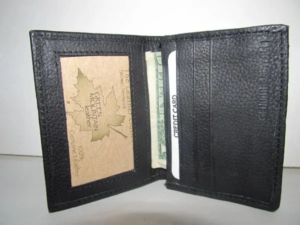 #11 - Leather Credit Card w/Expandable Pocket - Black