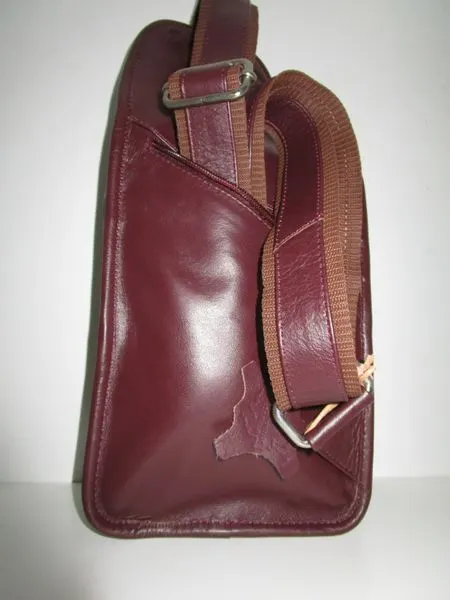 #148 Leather Crossbody Bag PLUM