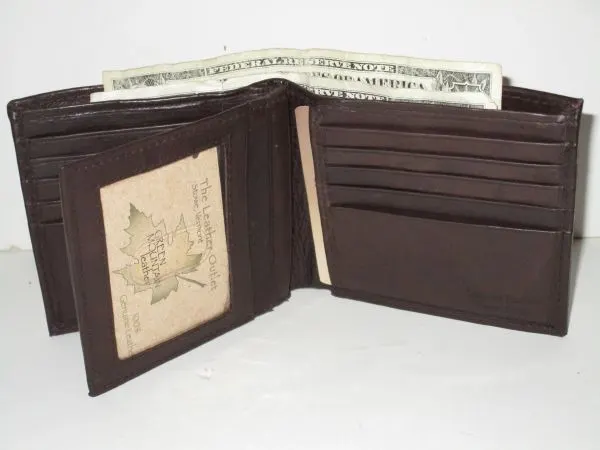 #2315 - Mens Leather Hipster Wallet - Brown