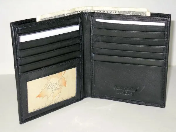 #2372 - Hipster Leather Wallet - Black