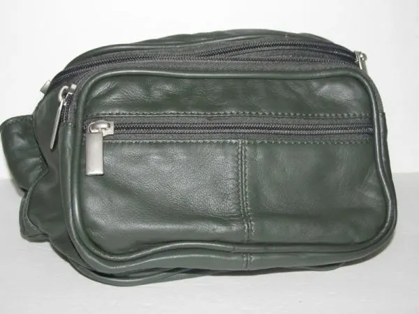 #36 - Leather Square Waistpouch - Green