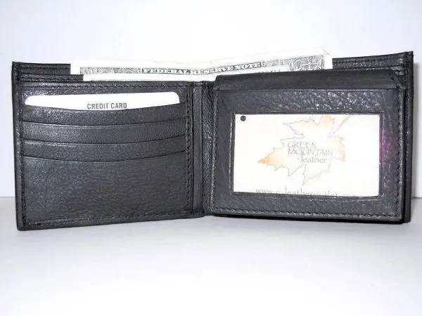 #4 - Leather Bi-Fold with Flash Pass - Black