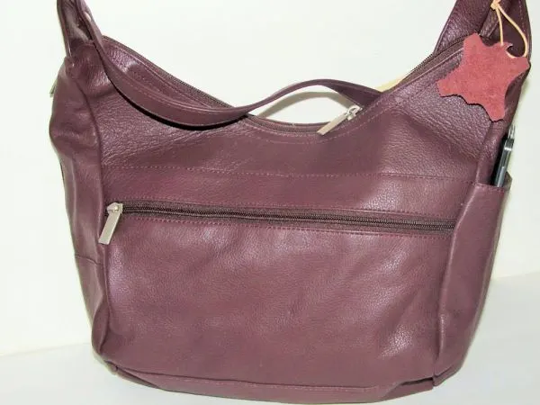 #43- Popular Leather Purse - Plum
