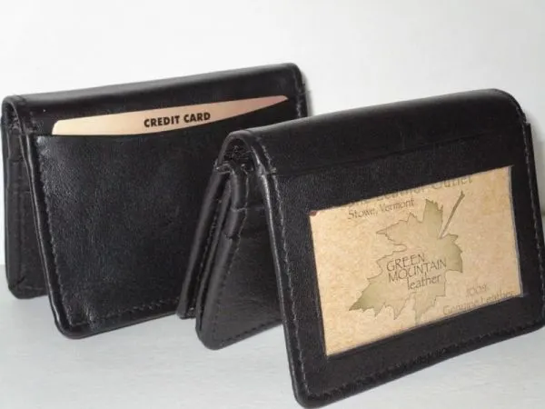 #90 - Leather Expandable Card Holder - Black