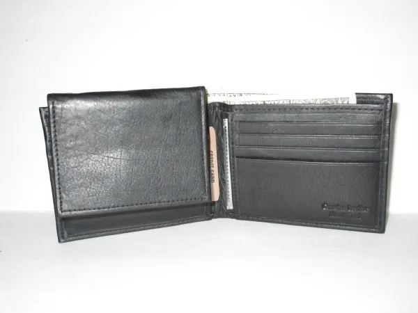 RFID - #51206 - Leather Bi-Fold /Flash Pass - Black