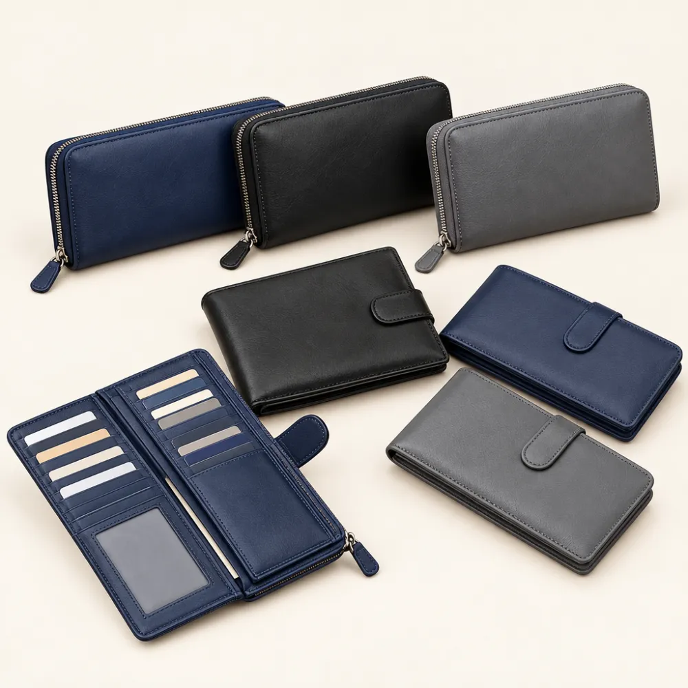 Ladies leather clutch wallets